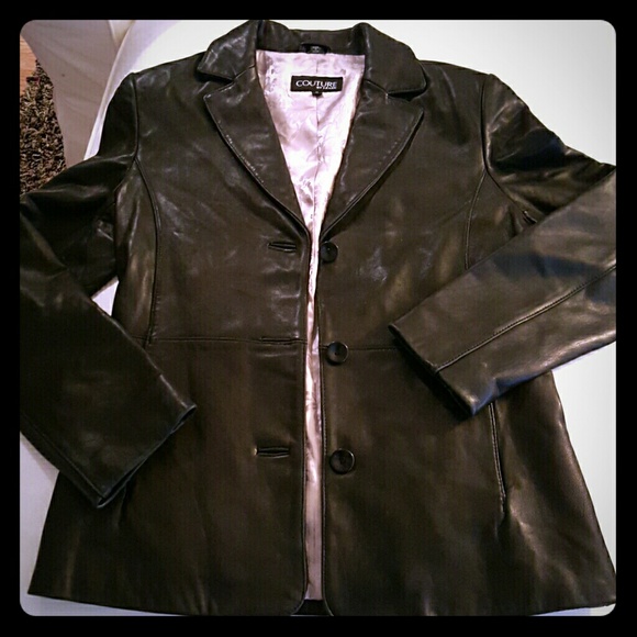 Gorgeous Lined Leather Blazer