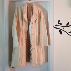 Women's Leather Trench Coat