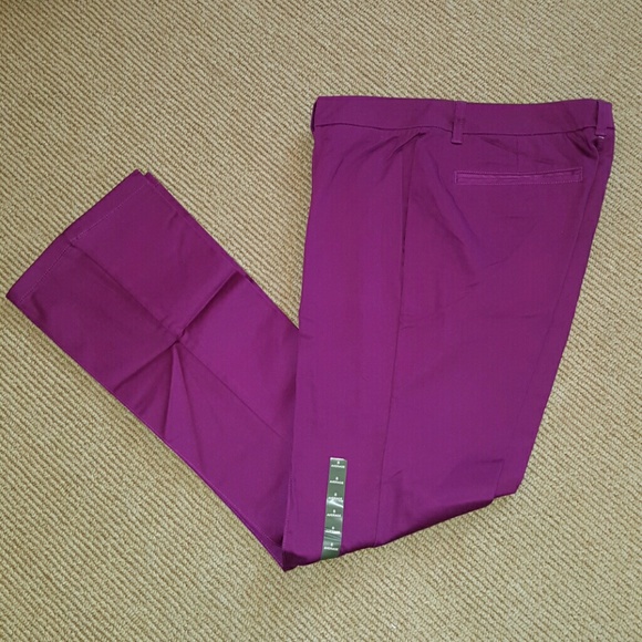 NY & Co. Purple Skinny Work Pants