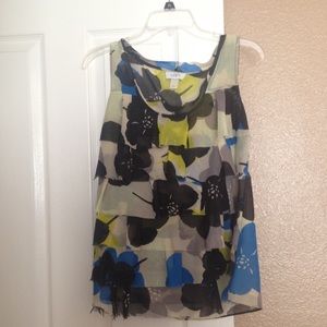 Floral tiered tank top