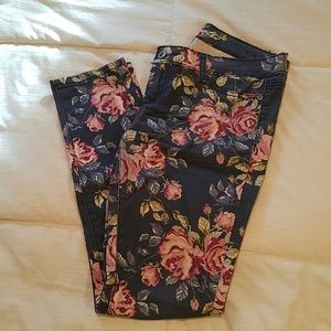 floral print jeans