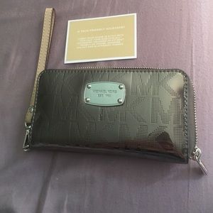 Dark Silver Michael Kors wristlet