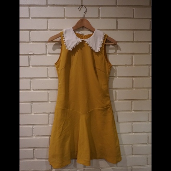 Mustard Yellow Collared Dress
