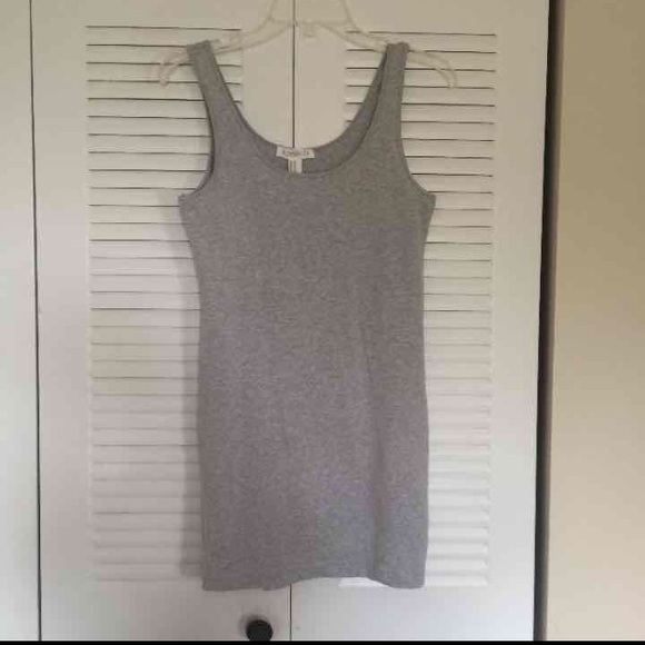 Gray jersey mini dress