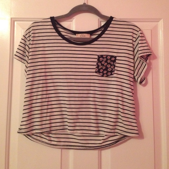Striped Crop Top Tee