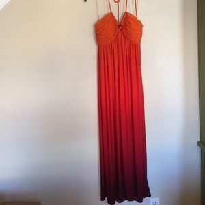 Boston Proper Orange ombré Maxi dress