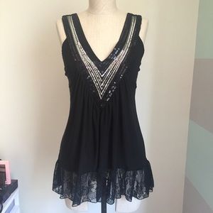 Sequins & Lace Top