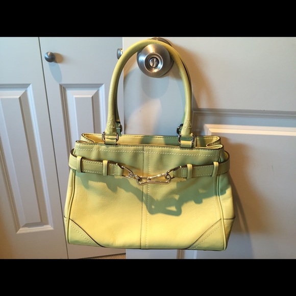Light green coach bag