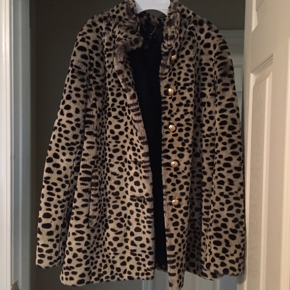 Victoria's Secret Leopard Faux Fur Coat