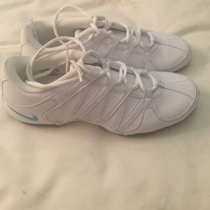White and blue Nike sneakers excellent condition