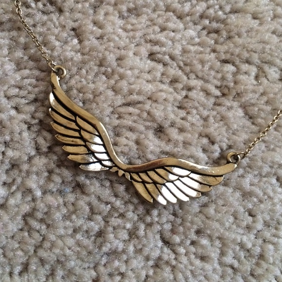 Altard State delicate gold angel wing necklace