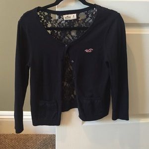 Hollister blue cardigan
