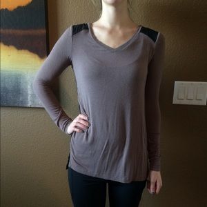 Cute brown long sleeve with sheer back