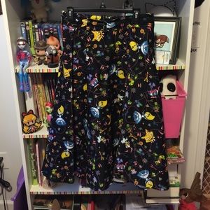 Pinup Girl Clothing Doris Skirt/Wonderland Print