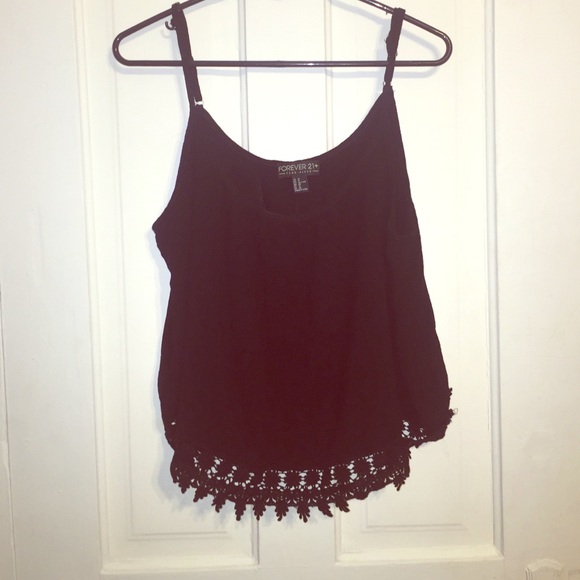 Forever 21+ Black Crocheted tank!