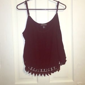 Forever 21+ Black Crocheted tank!