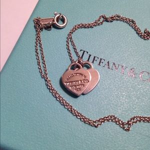 Authentic Tiffany Double Heart Necklace