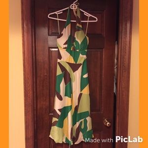 Sue Wong Color Block Halter Dress Size 8