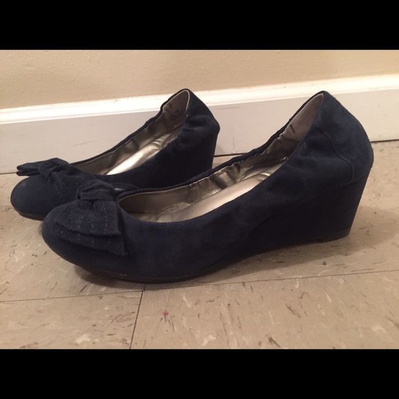Me Too Navy Wedges