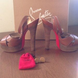 Christian Louboutin Leather Platform Sandals
