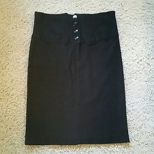 High waisted pencil skirt