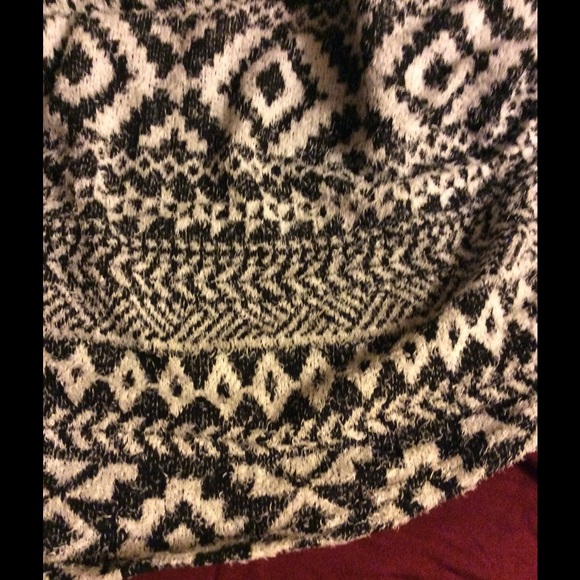 Aztec Tribal Print Cowl Neck Sweater Dress - Picture 2 of 2