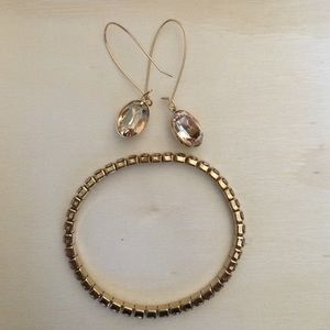 Swarovski bracelet and earrings
