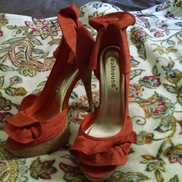 Coral color high Heels