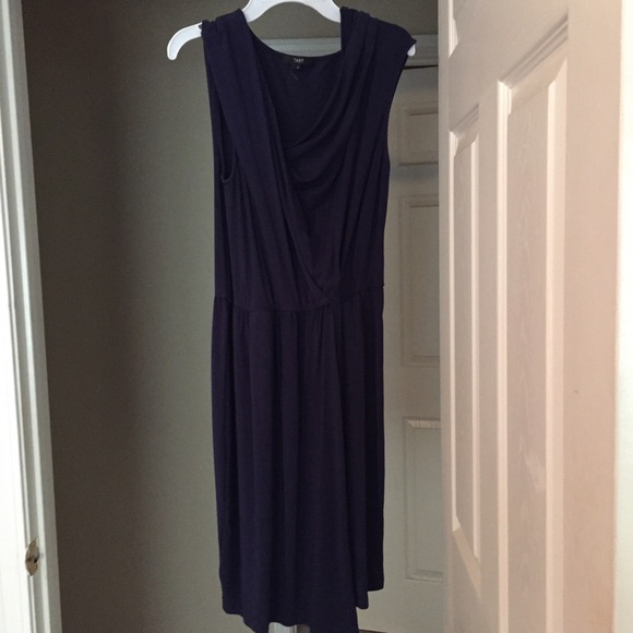 Anthropologie Navy Faux Wrap Dress
