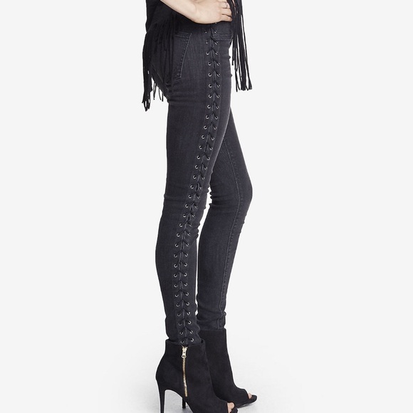 express lace up jeans