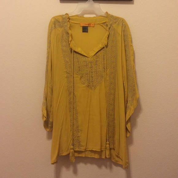 Yellow bohemian shirt