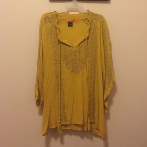 Yellow bohemian shirt