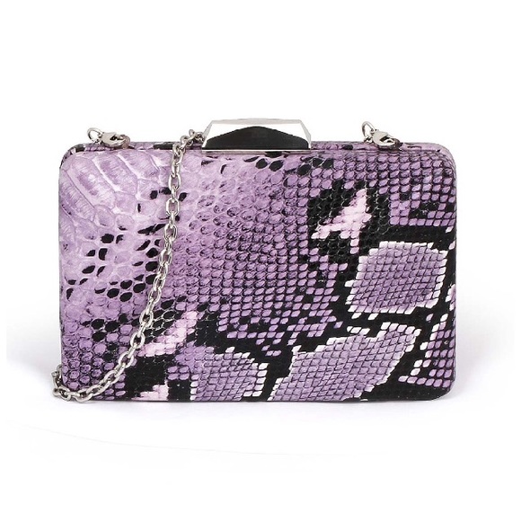 Handbags - Snakeskin Print Clutch/Purse NWOT