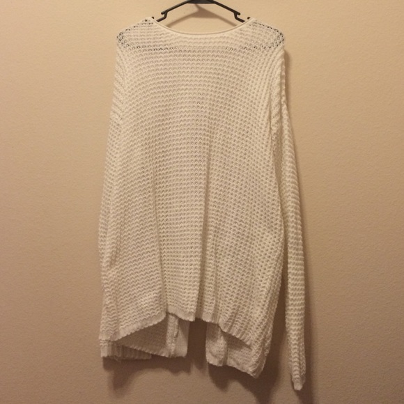 White bow back sweater