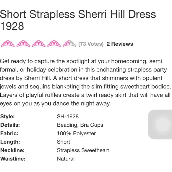 Sherri Hill Cocktail Dress Style 1928 prom/formal - Picture 3 of 4