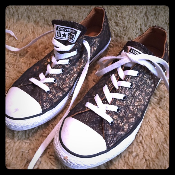 Leopard print/cheetah print converses