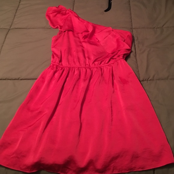 BCBGeneration One Shoulder Ruffle Dress