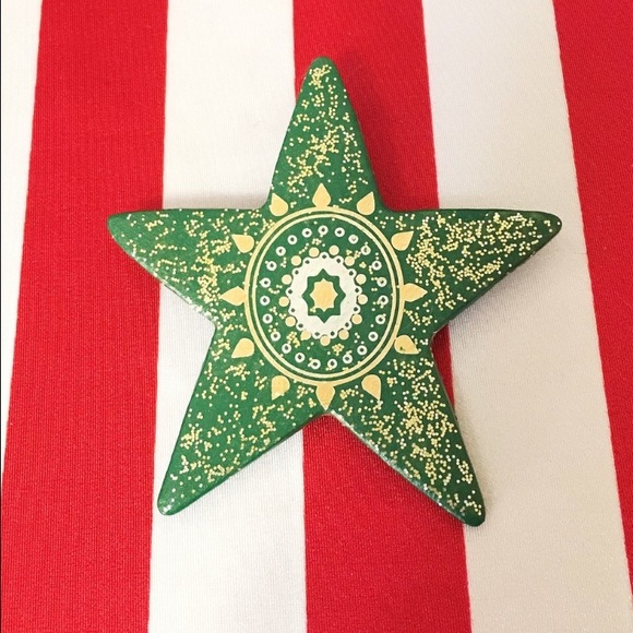 Green and Gold Star Pin