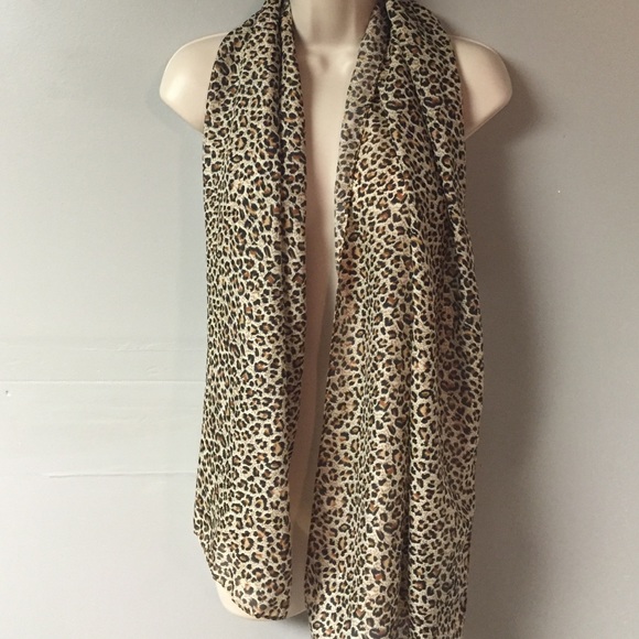 Leopard Sheer Scarf - Picture 2 of 3