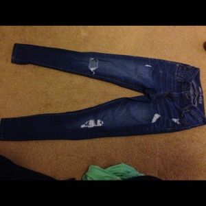 old navy rockstar medium / dark wash jeans size 2