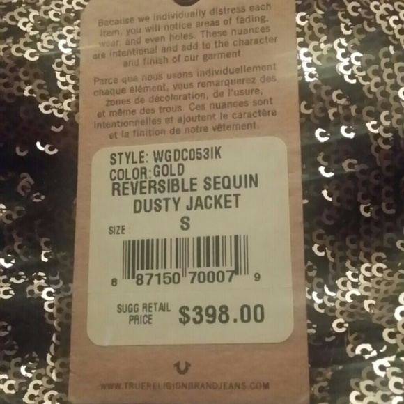 Never Used Gold Sequins Jacket (MAKE OFFER) - Picture 4 of 4