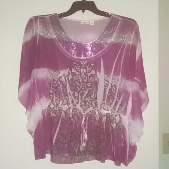 Cato's Top w/embellished neck..
