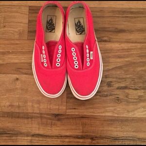 Red Vans women's size 8.5