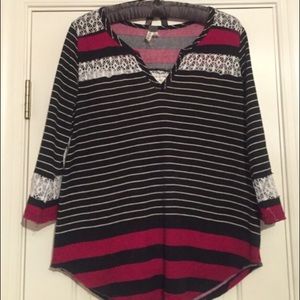 Free People top and Miss Me cardigan