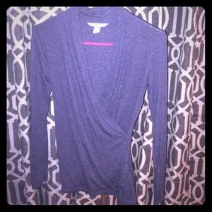 Ladies Banana Republic XS Indigo Wrap Top
