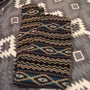 Thick fur lined tribal leggings.