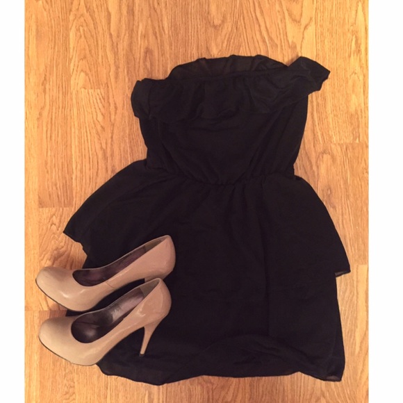 Black Strapless Party Dress