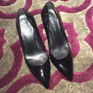 BCBG black patent leather 4" heel size 9