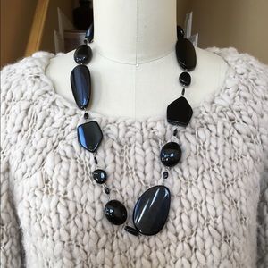 Black statement necklace