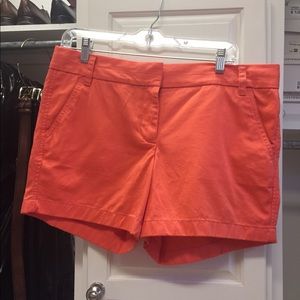 Orange j crew shorts